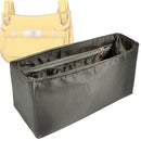 Organizer for [Jypsiere 28, Hermes] Tote Purse Bag Insert Liner Shaper (Silk, Trapezoid Shape with Zip Pocket)