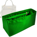 Organizer for [Kelly 40 Sellier, Hermes] Tote Purse Bag Insert Liner Shaper (Silk, Trapezoid Shape with Zip Pocket)
