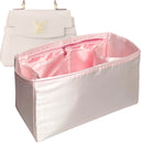 Organizer for [LockMe Ever Mini, LV] Tote Purse Bag Insert Liner Shaper (Silk, Trapezoid Shape with Zip Pocket)