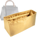Organizer for [Nymphaea Medium, Gucci] Tote Purse Bag Insert Liner Shaper (Silk, Trapezoid Shape with Zip Pocket)
