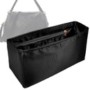 Organizer for [Ponthieu PM (Small), LV] Tote Purse Bag Insert Liner Shaper (Silk, Trapezoid Shape with Zip Pocket)