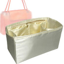 Organizer for [Rouette Souple Bag, Goyard] Tote Purse Bag Insert Liner Shaper (Silk, Trapezoid Shape with Zip Pocket)