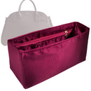 Organizer for [Soft Empire Carryall 48, Coach] Tote Purse Bag Insert Liner Shaper (Silk, Trapezoid Shape with Zip Pocket)