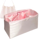 Organizer for [Summer Bundle, LV] Tote Purse Bag Insert Liner Shaper (Silk, Trapezoid Shape with Zip Pocket)