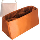 Organizer for [Triangle Shoulder Bag, Portland Leather Goods] Tote Purse Bag Insert Liner Shaper (Silk, Trapezoid Shape with Zip Pocket)