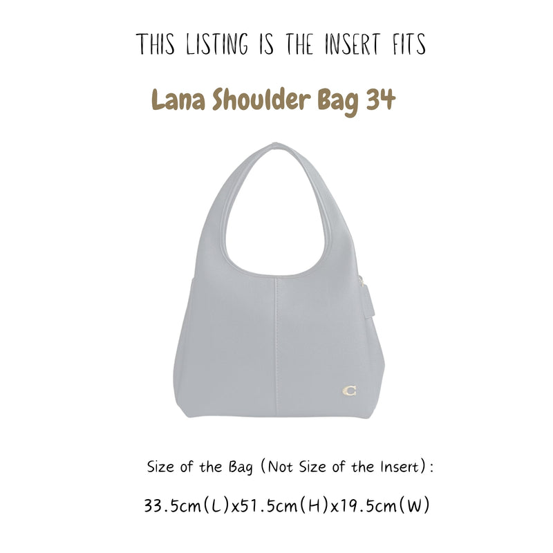 Organizer for [Lana Shoulder Bag 34, Coach] Bag Insert (Felt, A Pair of Inserts)
