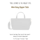 Organizer for [Mini Easy Zipper Tote, Cuyana] Bag Insert (Felt, Contour Fit)