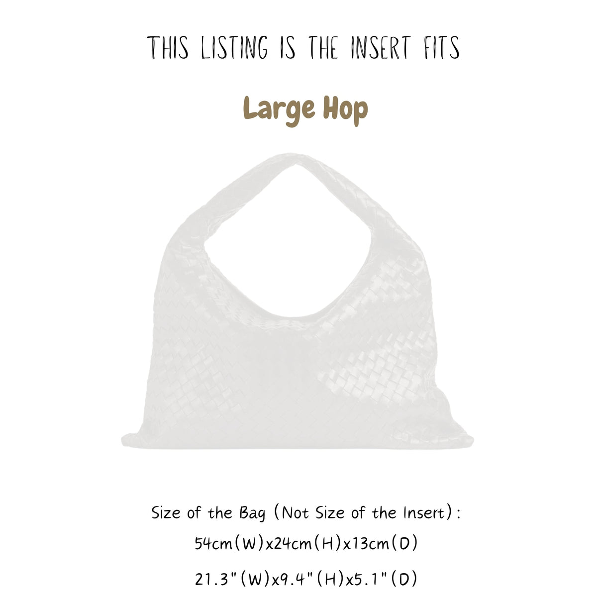 Organizer for [BV Hop Large, Bottega Veneta] Tote Purse Bag Insert