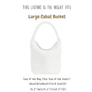 Organizer for [Large Cabat Bucket 26cm, Bottega Veneta] Bag Insert (Felt, Long Zip and Open Compartment)