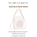 Organizer for [Small Horse Medal Basket, Chloe] Bag Insert (Felt, Long Zip and Open Compartment)