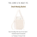 Organizer for [Small Woody Basket, Chloe] Bag Insert (Felt, Long Zip and Open Compartment)