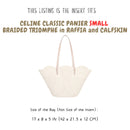 Organizer for [Classic Panier Braided Triomphe Small, Celine] Bag Insert (Nylon, Zip Cover with Handle)