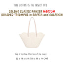 Organizer for [Classic Panier Braided Triomphe Medium, Celine] Bag Insert (Nylon, Zip Cover with Handle)