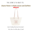 Organizer for [Classic Panier in Palm Leaves and Calfskin Medium, Celine] Bag Insert (Nylon, Zip Cover with Handle)