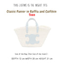 Organizer for [Classic Panier in Raffia and Calfskin Teen, Celine] Bag Insert (Nylon, Zip Cover with Handle)