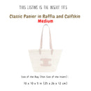 Organizer for [Classic Panier in Raffia and Calfskin Medium, Celine] Bag Insert (Nylon, Zip Cover with Handle)