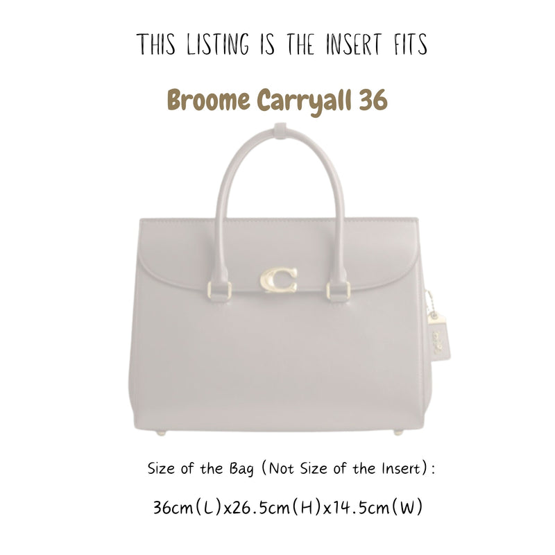 Organizer for [Broome Carryall 36, Coach] Bag Insert (Felt, Trapezoid Shape)