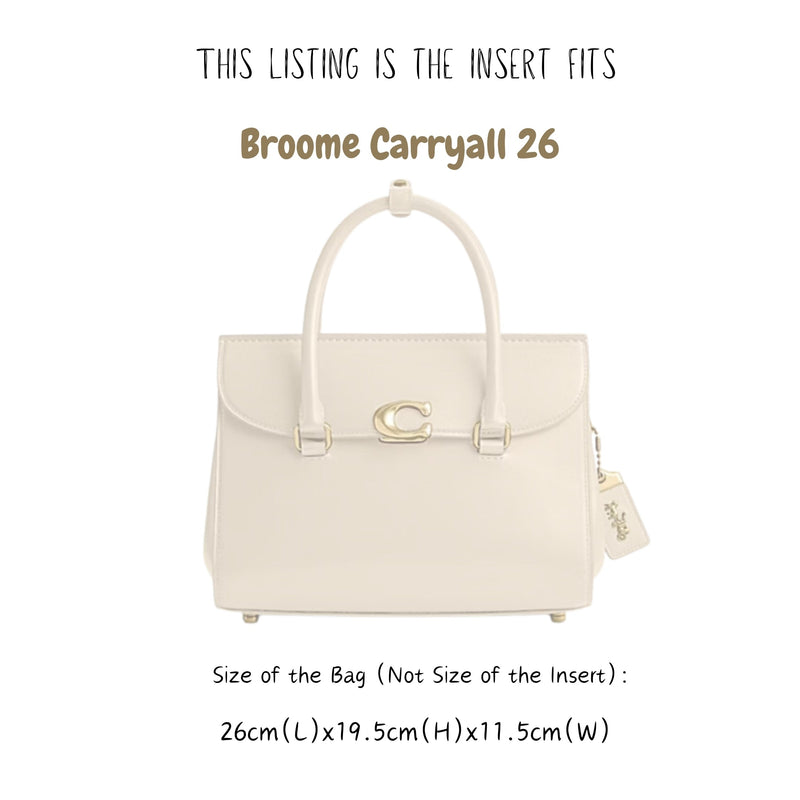 Organizer for [Broome Carryall 26, Coach] Bag Insert (Silk, Trapezoid Shape)