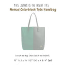 Organizer for [Nomad Colorblock Tote Handbag, Coach] Bag Insert (Nylon, Zip Cover with Handle)