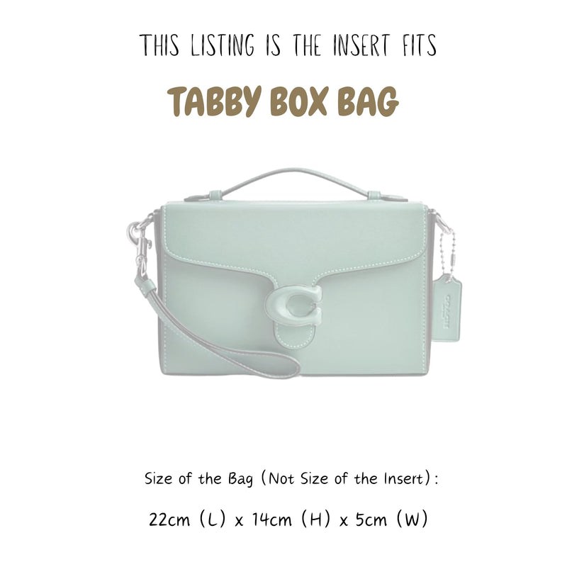 Organizer for [Tabby Box Bag, Coach] Bag Insert (Velvet, Slim Shape)