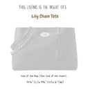 Organizer for [Lily Chain Tote, Mulberry] Bag Insert (Felt, Long Zip and Open Compartment)