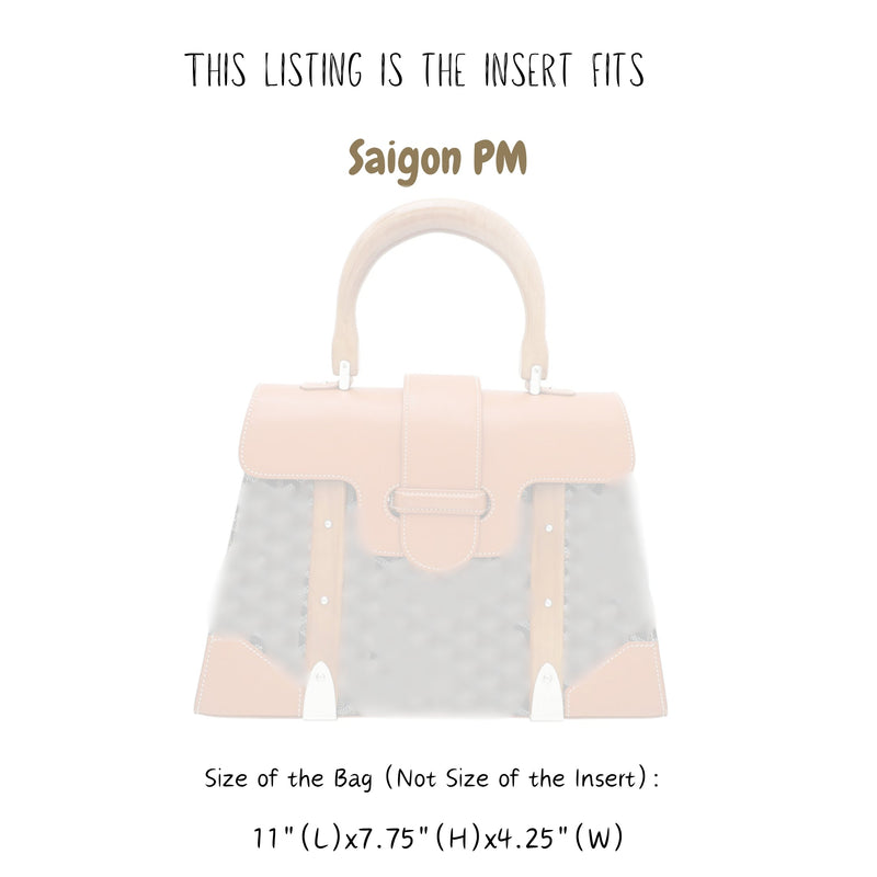 Organizer for [Saigon PM, Goyard] Bag Insert (Felt, Trapezoid Taper Shape)