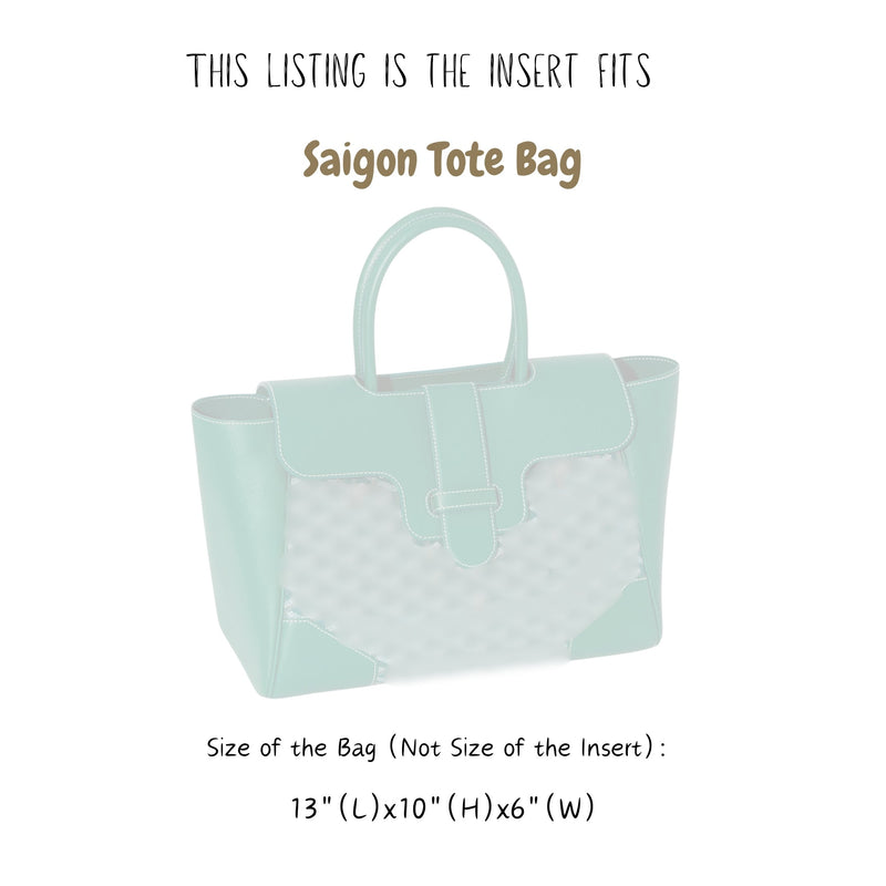 Organizer for [Saigon Tote Bag, Goyard] Bag Insert (Felt, Long Zip and Open Compartment)