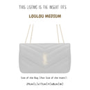 Organizer for [Medium Loulou in Matelasse, Saint Laurent (YSL)] Bag Insert (Felt, Slim with Zip Pocket)
