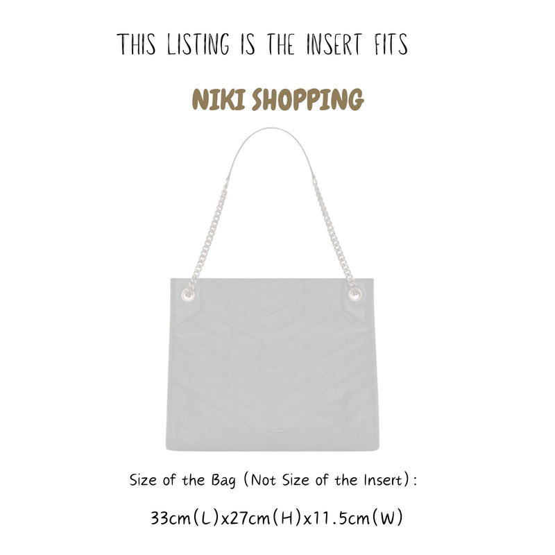 Organizer for [Niki Shopping 33cm, Saint Laurent (YSL)] Bag Insert (Felt, Trapezoid Taper Shape)
