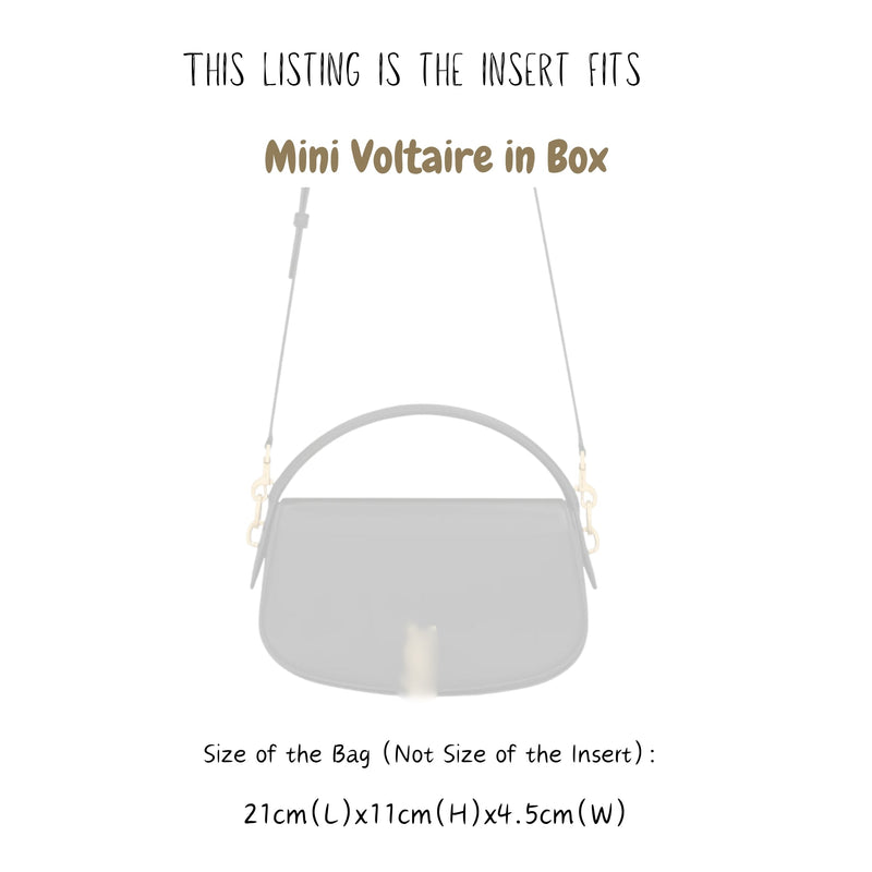 Organizer for [Mini Voltaire in Box 21cm, Saint Laurent (YSL)] Bag Insert (Felt, Perfect Fit)