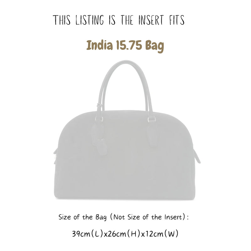 Organizer for [India 15.75 Bag, The Row] Bag Insert (Felt, Trapezoid Taper Shape)