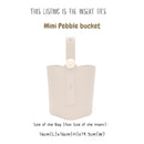 Organizer for [Mini Pebble Bucket, Loewe] Bag Insert (Felt, Long Zip and Open Compartment)
