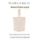 Organizer for [Medium Pebble Bucket, Loewe] Bag Insert (Felt, Long Zip and Open Compartment)