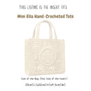 Organizer for [Mini Ella Hand-Crocheted Tote, Tory Burch] Bag Insert (Felt, Curved Shape)