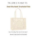 Organizer for [Small Ella Hand-Crocheted Tote, Tory Burch] Bag Insert (Felt, Curved Shape)