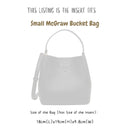 Organizer for [Small McGraw Bucket Bag, Tory Burch] Bag Insert (Felt, Long Zip and Open Compartment)