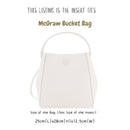 Organizer for [McGraw Bucket Bag 25W 27H, Tory Burch] Bag Insert (Felt, Long Zip and Open Compartment)