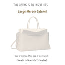 Organizer for [Large Mercer Satchel, Tory Burch] Bag Insert (Felt, Long Zip and Open Compartment)