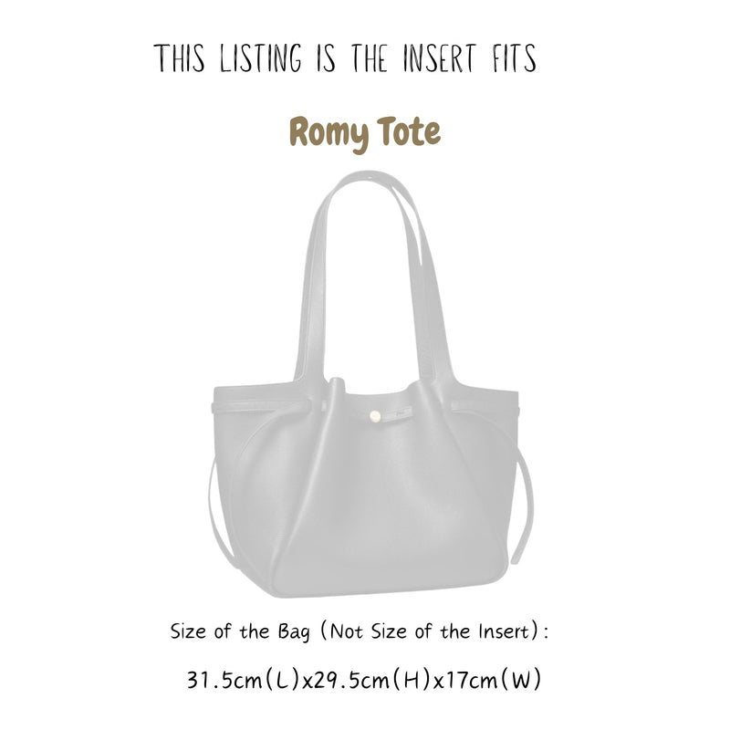 Organizer for [Romy Tote, Tory Burch] Bag Insert (Felt, Contour Fit)
