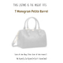 Organizer for [T Monogram Petite Barrel, Tory Burch] Bag Insert (Felt, Long Zip and Open Compartment)