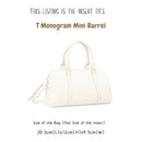 Organizer for [T Monogram Mini Barrel Bag, Tory Burch] Bag Insert (Felt, Long Zip and Open Compartment)