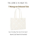 Organizer for [T Monogram Embossed Tote 36W 28H, Tory Burch] Bag Insert (Felt, Curved Shape)