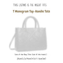 Organizer for [T Monogram Top-Handle Tote, Tory Burch] Bag Insert (Felt, Curved Shape)