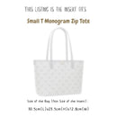 Organizer for [Small T Monogram Zip Tote, Tory Burch] Bag Insert (Felt, Contour Fit)