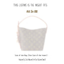 Organizer for [All In BB Bucket, LV] Bag Insert (Felt, Long Zip and Open Compartment)