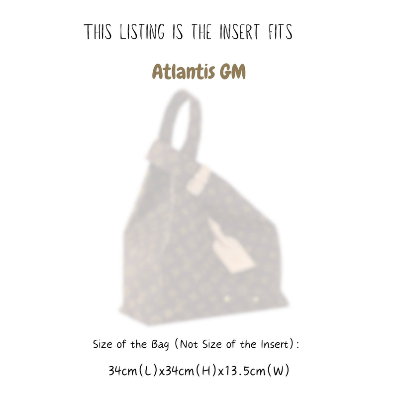 Organizer for [Atlantis GM, LV] Bag Insert (Felt, Long Zip and Open Compartment)
