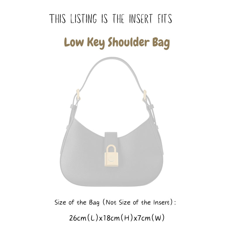 Organizer for [Low Key Shoulder Bag, LV] Bag Insert (Felt, Perfect Fit)