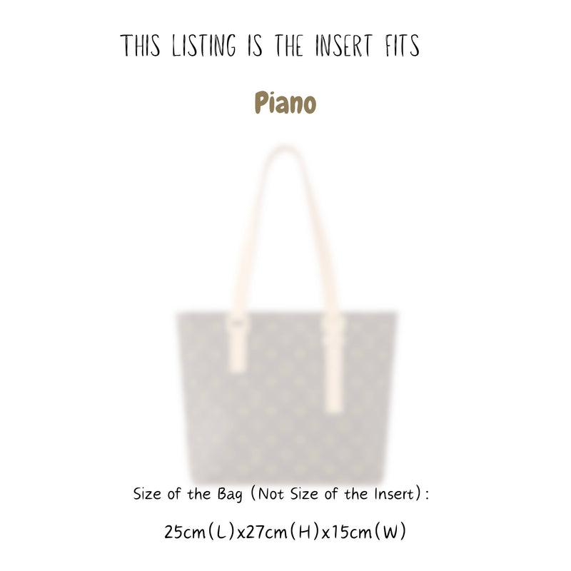 Organizer for [Piano Bag, LV] Bag Insert (Felt, Contour Fit)