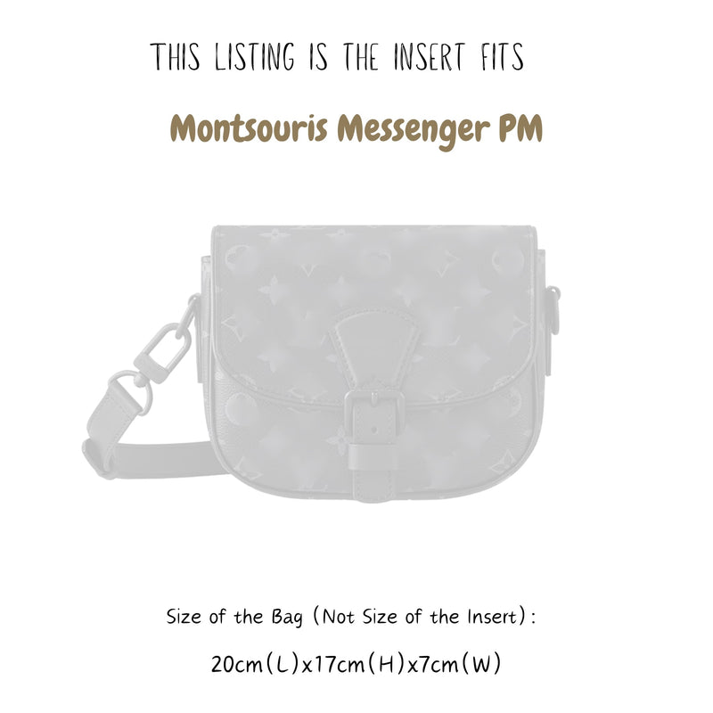 Organizer for [Montsouris Messenger PM, LV] Bag Insert (Felt, Perfect Fit)