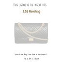 Organizer for [2.55 Handbag 24W 16H, Chanel] Bag Insert (Felt, Slim with Zip Pocket)